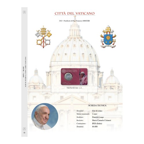 Fogli Vaticano Coincard 2023 1€ - Abafil
