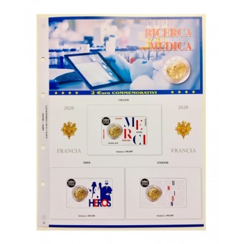 Abafil Foglio 2€ 2020 Francia Ricerca Medica