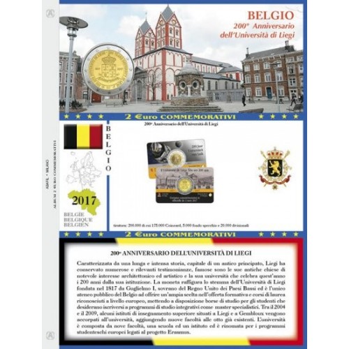 Abafil Foglio 2€ 2017 Belgio in Blister