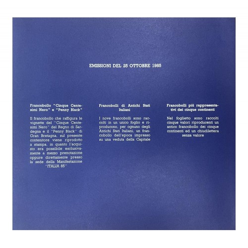Italia - 1985 - Folder Esposizione...