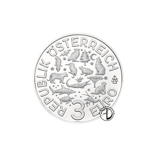 Austria - 2017 - 3€ Animali: Coccodrillo