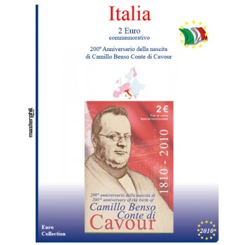 MasterPhil Foglio 2€ Italia 2010 Cavour - Coin Card