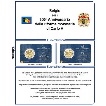 MasterPhil Foglio 2€ Belgio 2021 Carlo V