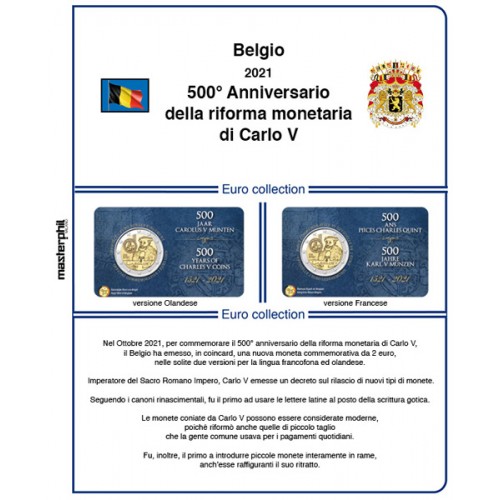 MasterPhil Foglio 2€ Belgio 2021 Carlo V