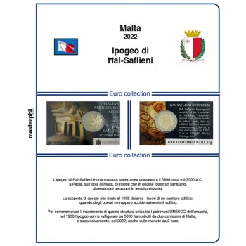 MasterPhil Foglio 2€ Malta 2022 Ipogeo