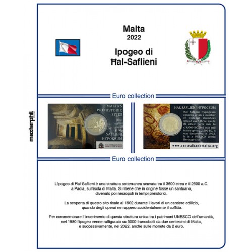 MasterPhil Foglio 2€ Malta 2022 Ipogeo